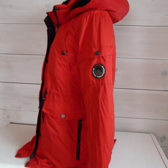 Superdry Ladies Red Winter Parka  Coat 12 - Picture 13 of 16